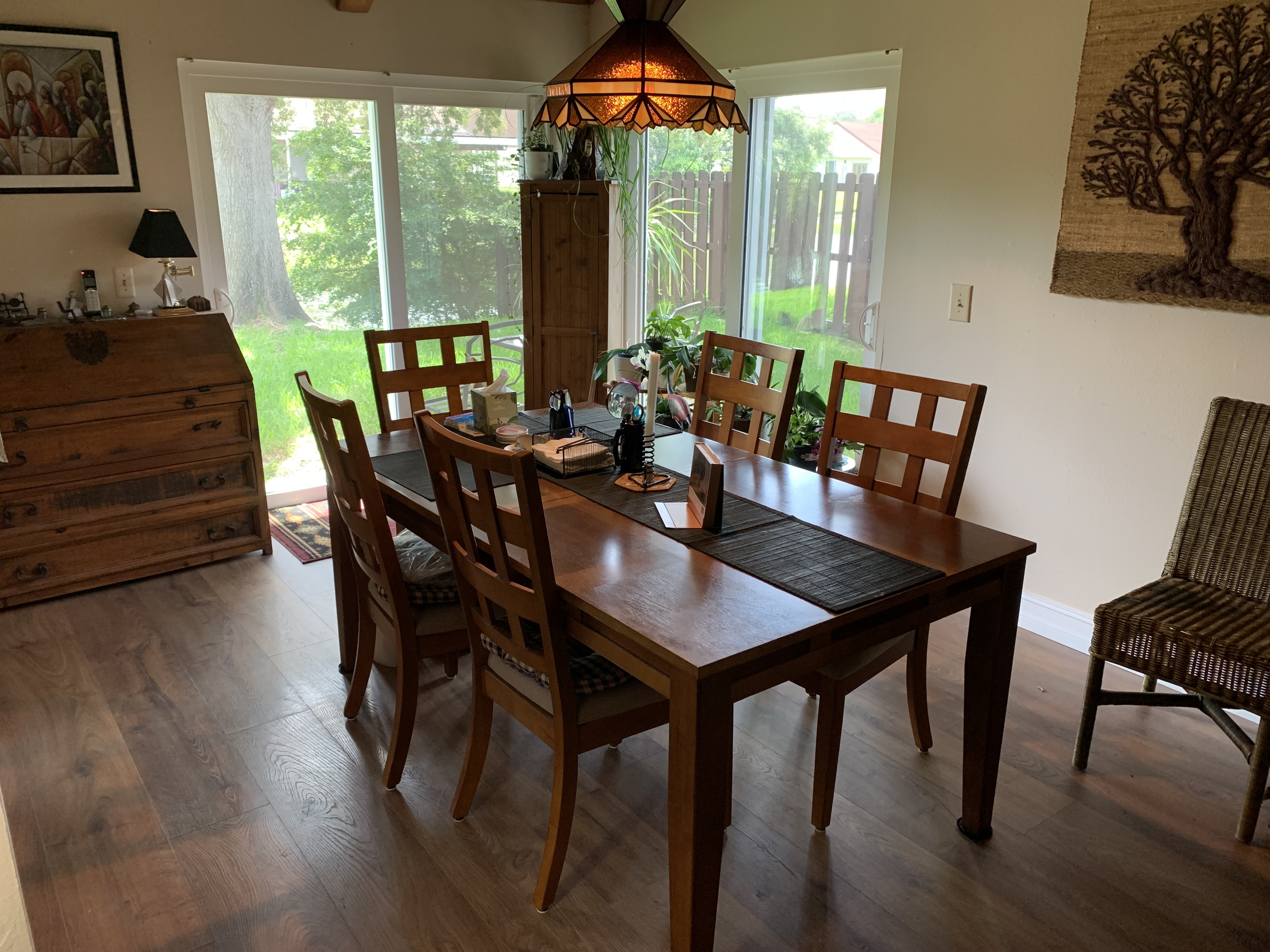 Dining area with garden views