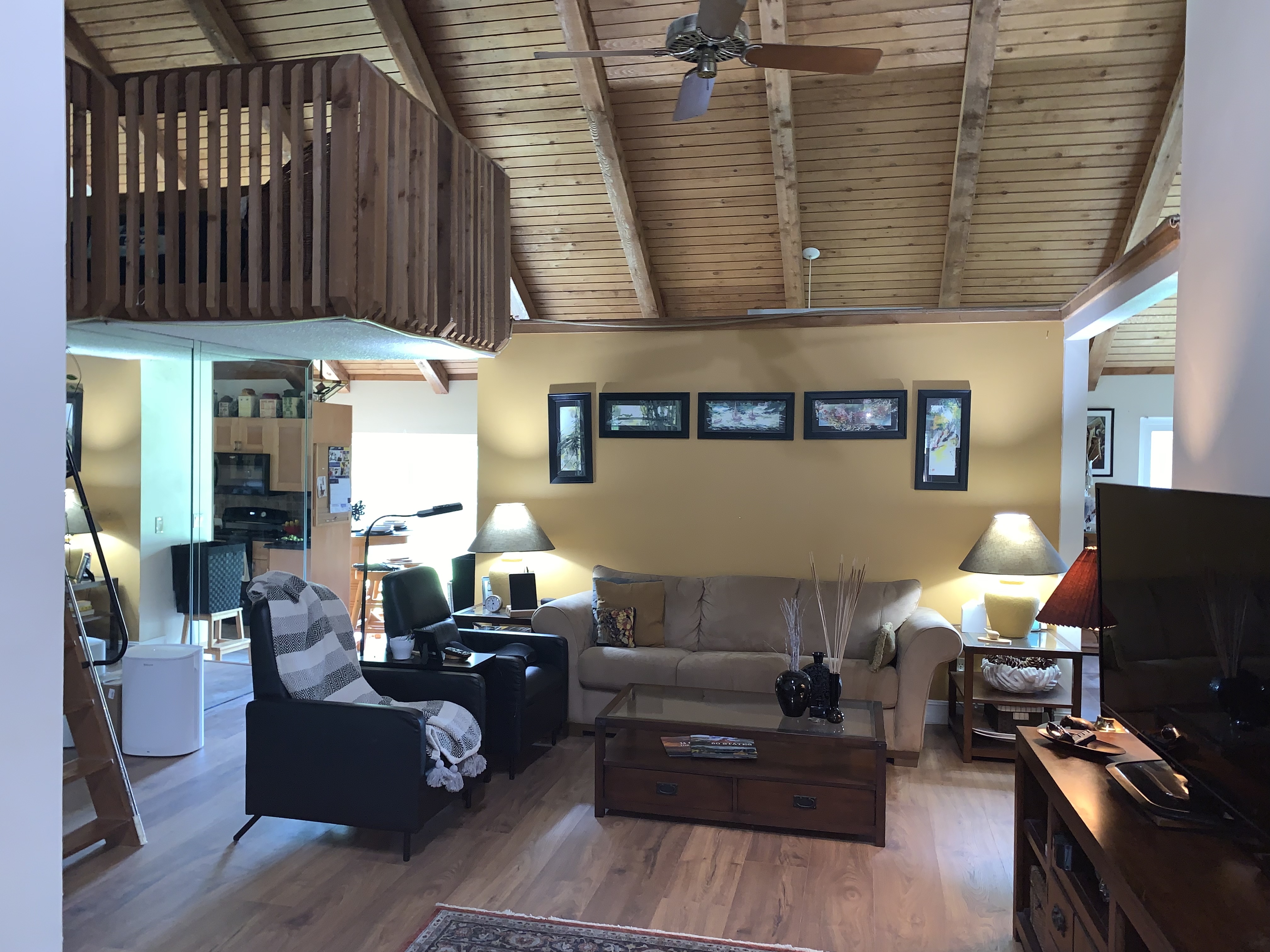Vaulted living room