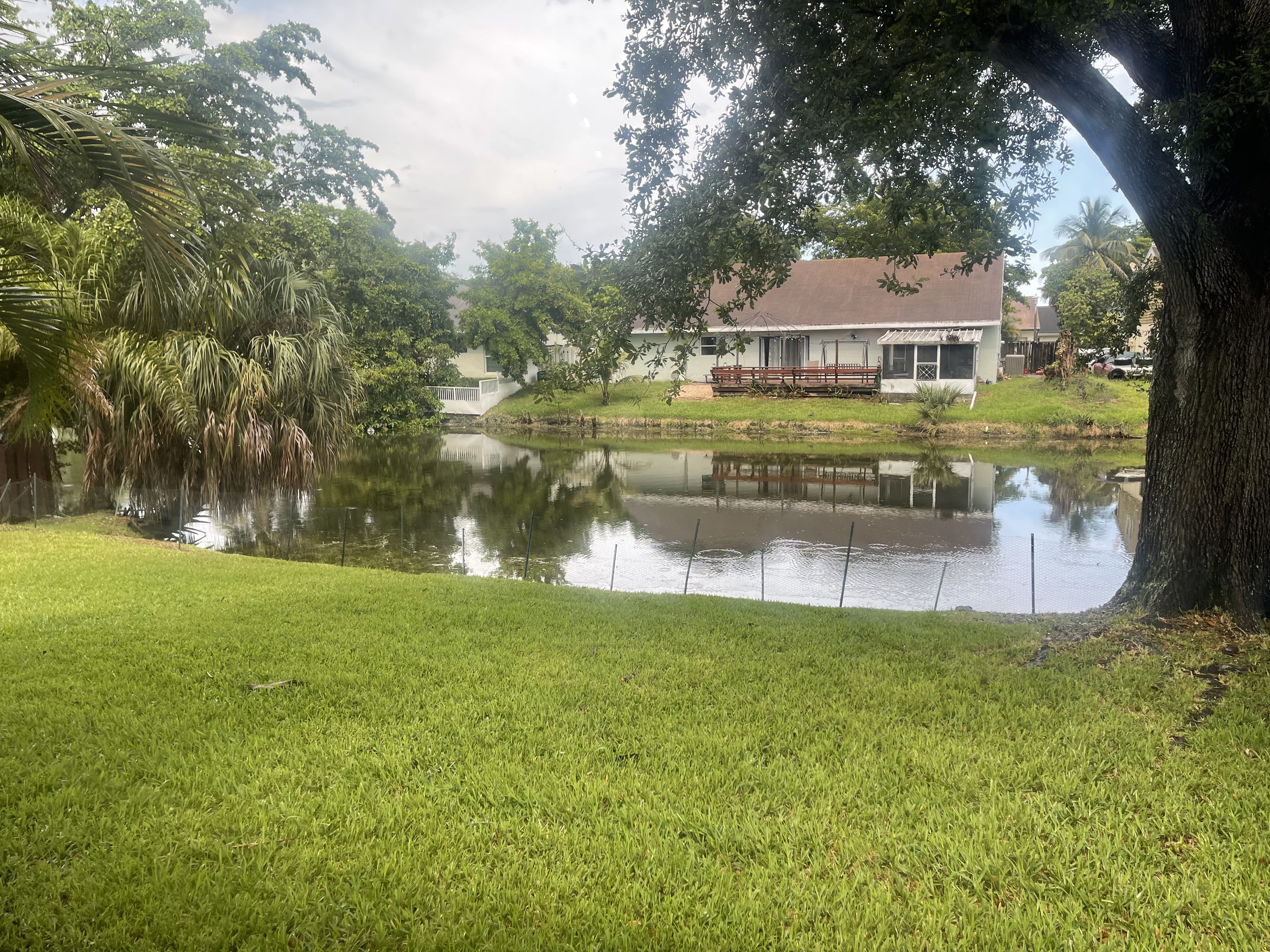 Backyard waterfront view